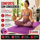 Tapete De Yoga Rubber Fit Tpe Biodegradável Azul 6mm. Cor Roxo e Rosa