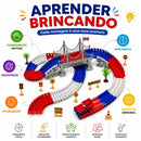 Pista De Carrinho Corrida Flexível 234 Peças Com Ponte Brinquedo Infantil