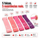 Faixa elástica Rubber Fit Mini Band multicolor - kit de 5