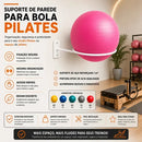 Suporte Bola Pilates Ou Suiça + Parafuso E Buchas Reforçado Cor Branco
