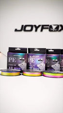 Linha De Pesca Multifilamento 8 Fio 300m Carretel Joyfox 8x Multicolorida 0.370mm 60lb