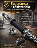 Barra Para Halter Com Rosca Sem Anilha Aço Inox Musculação