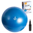 Bola De Pilates Azul 65cm Com Bomba De Ar Funcional Yoga Azul