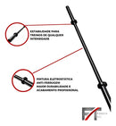 Par De Halteres Barra Oca 120cm Com Presilhas Preto