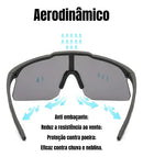 Óculos Corrida Ciclismo Beachtenis Masculino Feminino Uv400 Espelhada Preto E Verde