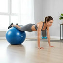 Bola De Pilates Azul 65cm Com Bomba De Ar Funcional Yoga Azul