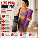 Tapete De Yoga Rubber Fit Tpe Biodegradável Azul 6mm. Cor Roxo e Rosa