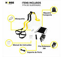 Fita de Suspensão Horse Fitness Fita de Treinamento Suspenso TRX Faixa de Resistência Tamanho Ajustável e Fácil de Ancorar Treinamento Funcional Peso do Corpo Equipamento De Treino Yoga e Pilates