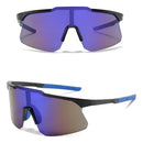 Óculos Corrida Ciclismo Beachtenis Masculino Feminino Uv400 Espelhada Preto E Azul