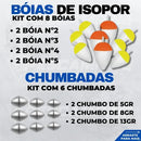 Kit Pesca Pescamping Vara Telescópica 1.8m c/ Molinete e Acessórios Completo