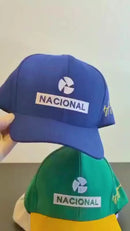 Boné Snapback Azul Royal 100% Algodão Ayrton Senna Unissex