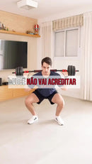 Barra Supino Halter Com Rosca E Conector Kit 2 Em 1 Yangfit