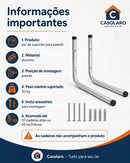 Suporte De Parede Para Até 7 Cadeiras De Praia Aluminio