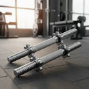 Par Barra Maciça 35cm Halteres Rosca Dumbell Treino Academia
