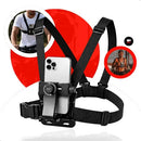 Suporte De Peito Para Celular Câmera Peitoral Cinturao Ajustavel Moto Bicicleta Esporte Corrida