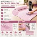 Tapete De Yoga Rubber Fit Tpe Biodegradável 6mm Cor Rosa e Cinza