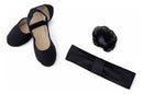 Kit  Sapatilha Faixa E Redinha Cabelo Ballet Jazz Infantil