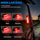 Farol Bike Recarregável Usb 3030 12 Leds Ipx6 Buzina 6 Sons