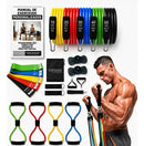 Kit 20 Itens Esportivos Para Treino Em Casa Academia Fitness Funcional Com Elásticos Extensor Puxadores Massageador Faixas Elásticas Mini Band P/ Exercícios Ginástica Fisioterapia Topsand Activewear