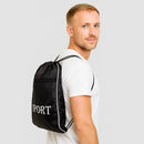 Mochila Saco Fanza Moda e Acessórios Preto Sport 35x45cm Com Bolso Zíper