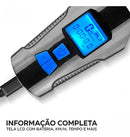 Farol Bike Com Velocímetro e Buzina YBF, Iluminação Dianteira LED Recarregável