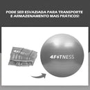 Bola Suíça 4fitness Para Yoga, Pilates, Alongamento, Fisioterapia E Treinos Funcionais 55cm Com Inlfador Cor Cinza