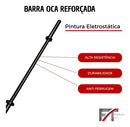Par De Halteres Barra Oca 120cm Com Presilhas Preto