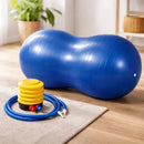 Bola Pilates Fisioterapia Yoga Alongamento Feijão 90x45 Cm Cor Azul