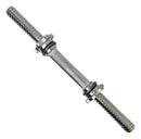 Barra Halter Maciça De Aço 40cm Com Rosca E Porca De Metal