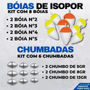 Pescamping Kit Pesca Completo 2 Varas Fibra De Vidro E 2 Molinetes Leve Com Linha Estojo E Maleta Com Acessórios - Tralha de Pescaria