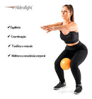 Bola Overball Pilates Ginastica Yoga Fisioterapia Hidrolight Cor Laranja 20cm